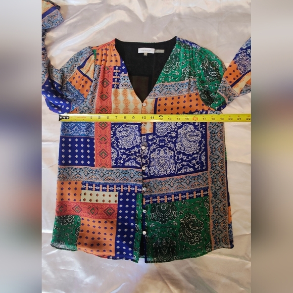 Colorful Patchwork Blouse - Picture 7 of 11